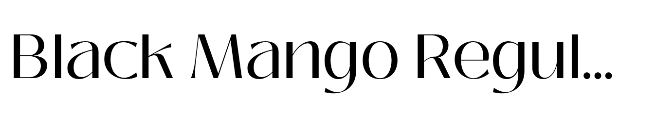 Black Mango Font | Webfont & Desktop | MyFonts